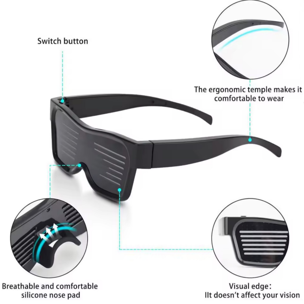 LED Glasses with App
