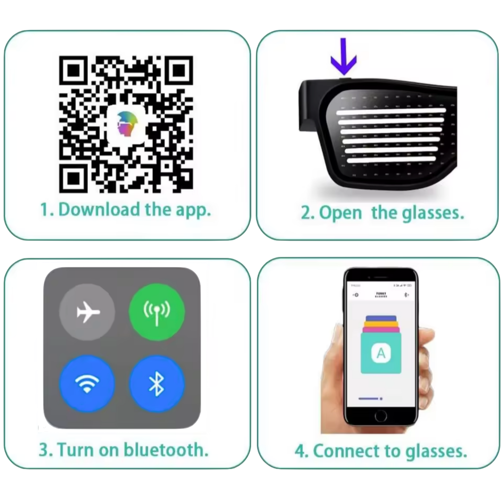 LED Glasses with App