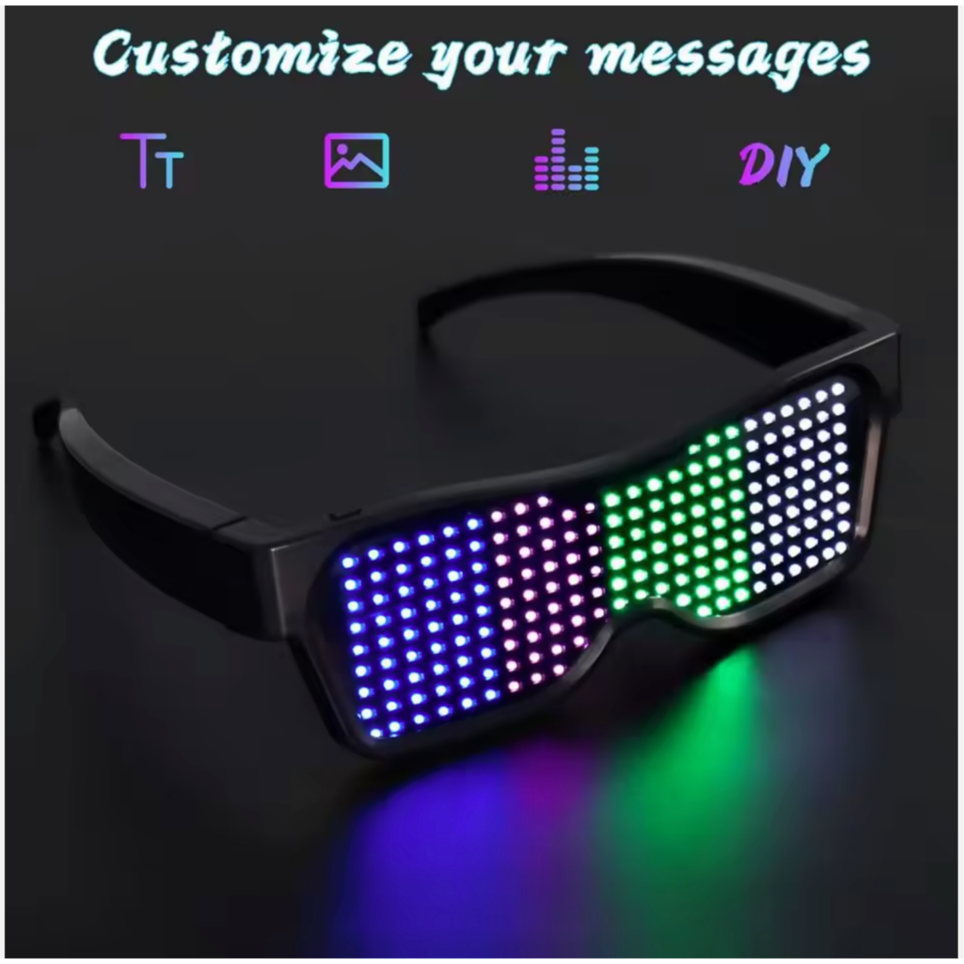 No App LED Glasses