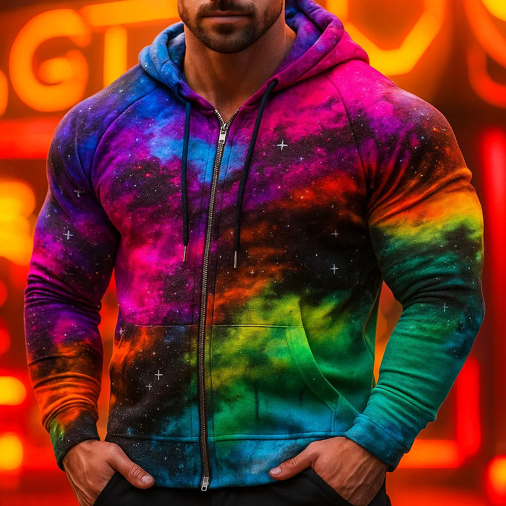Gradient Zipper Hoodie