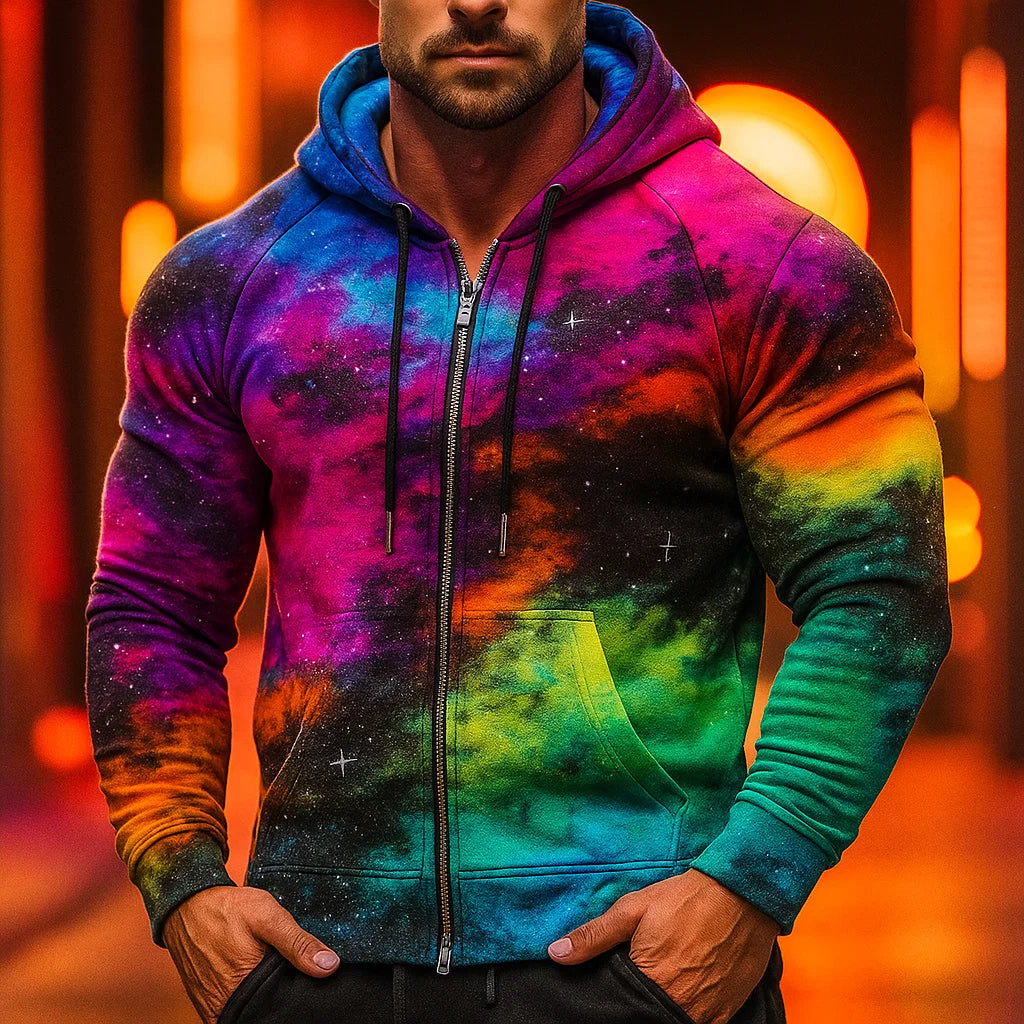 Gradient Zipper Hoodie