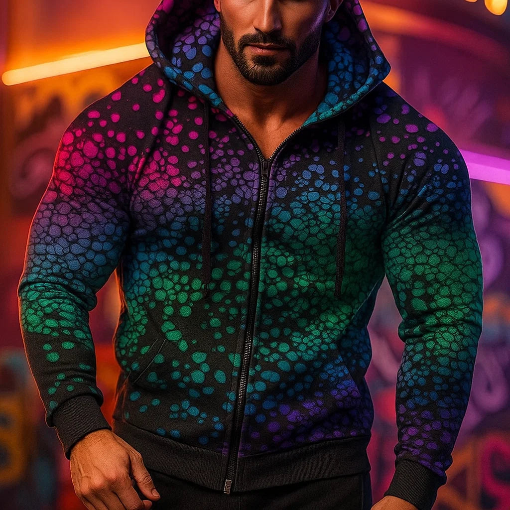 Gradient Zipper Hoodie
