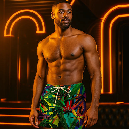 Cannabis Leaf Beach Shorts