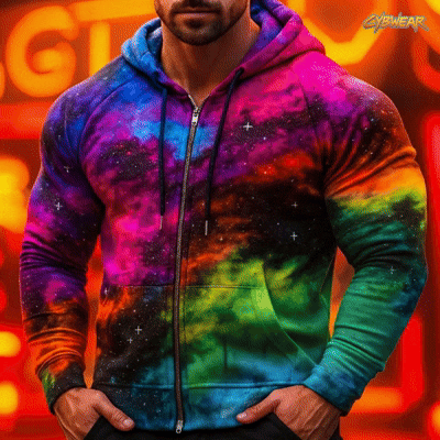 Gradient Zipper Hoodie