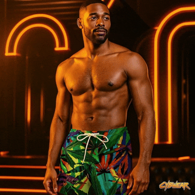 Cannabis Leaf Beach Shorts