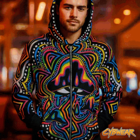 Graphic Zipper Hoodie