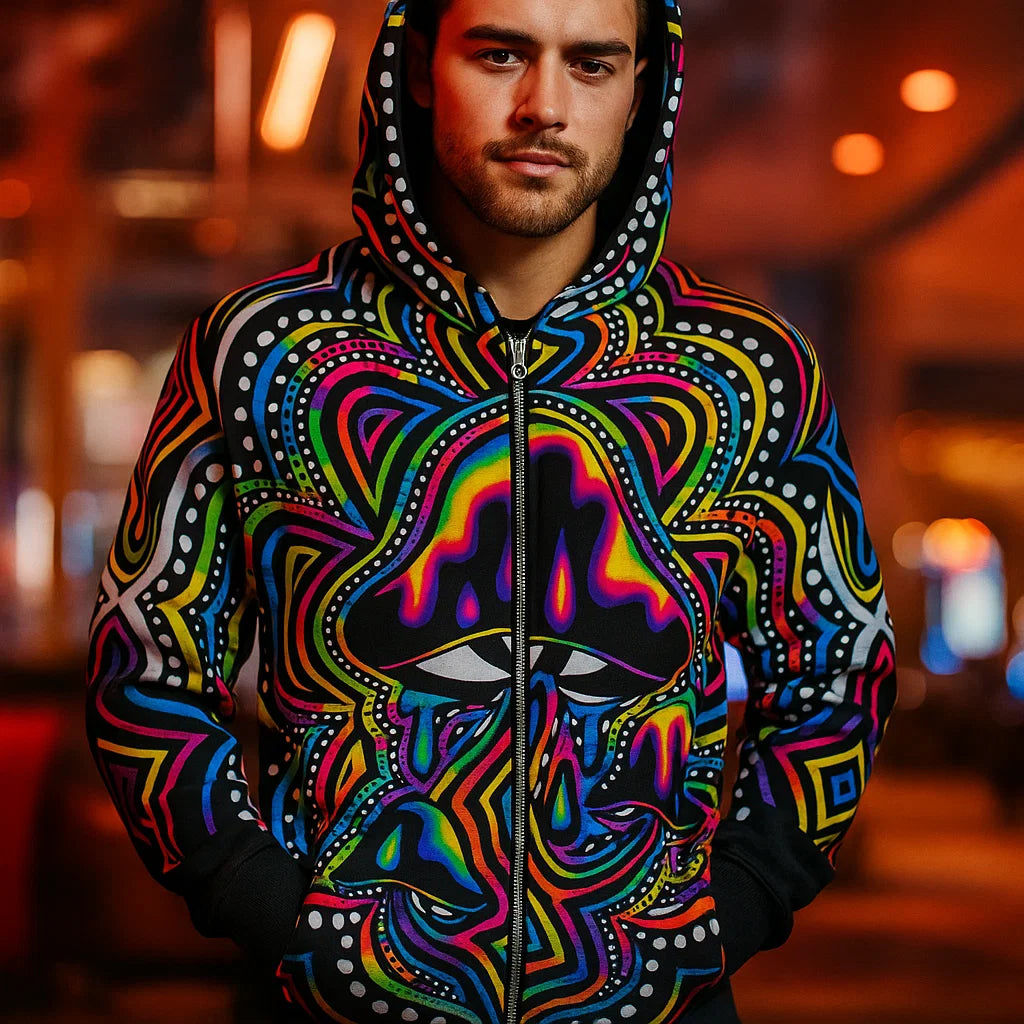 Graphic Zipper Hoodie