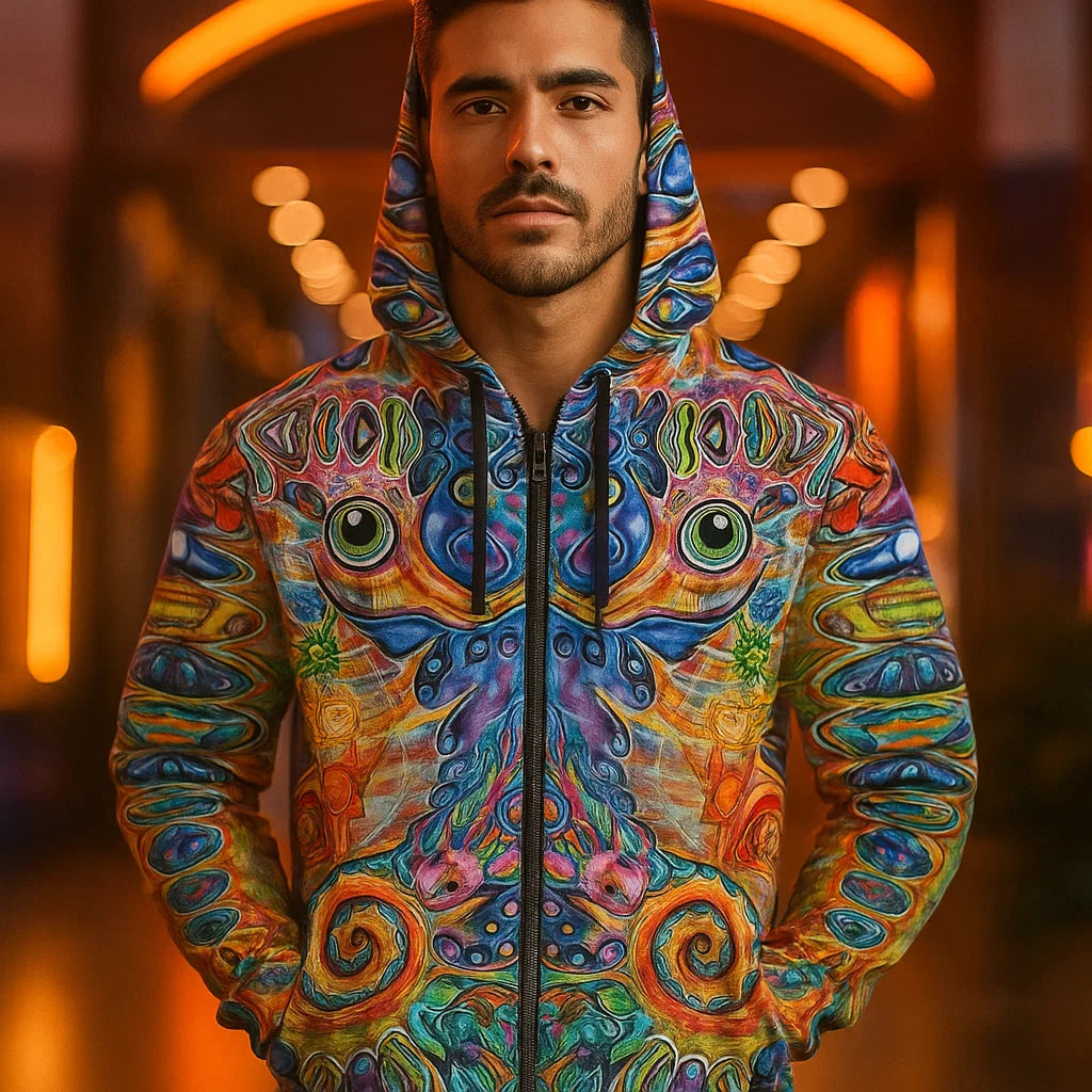 Graphic Zipper Hoodie