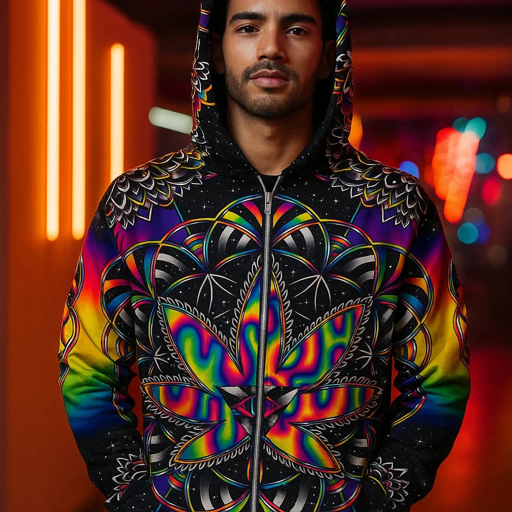 Graphic Zipper Hoodie