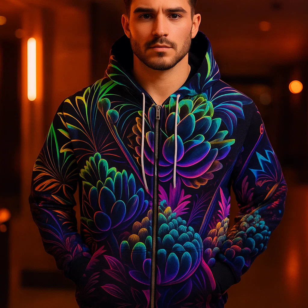 Graphic Zipper Hoodie