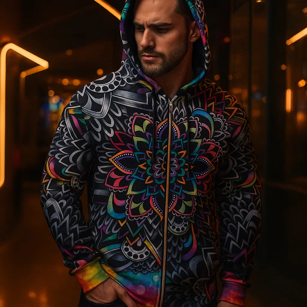 Graphic Zipper Hoodie