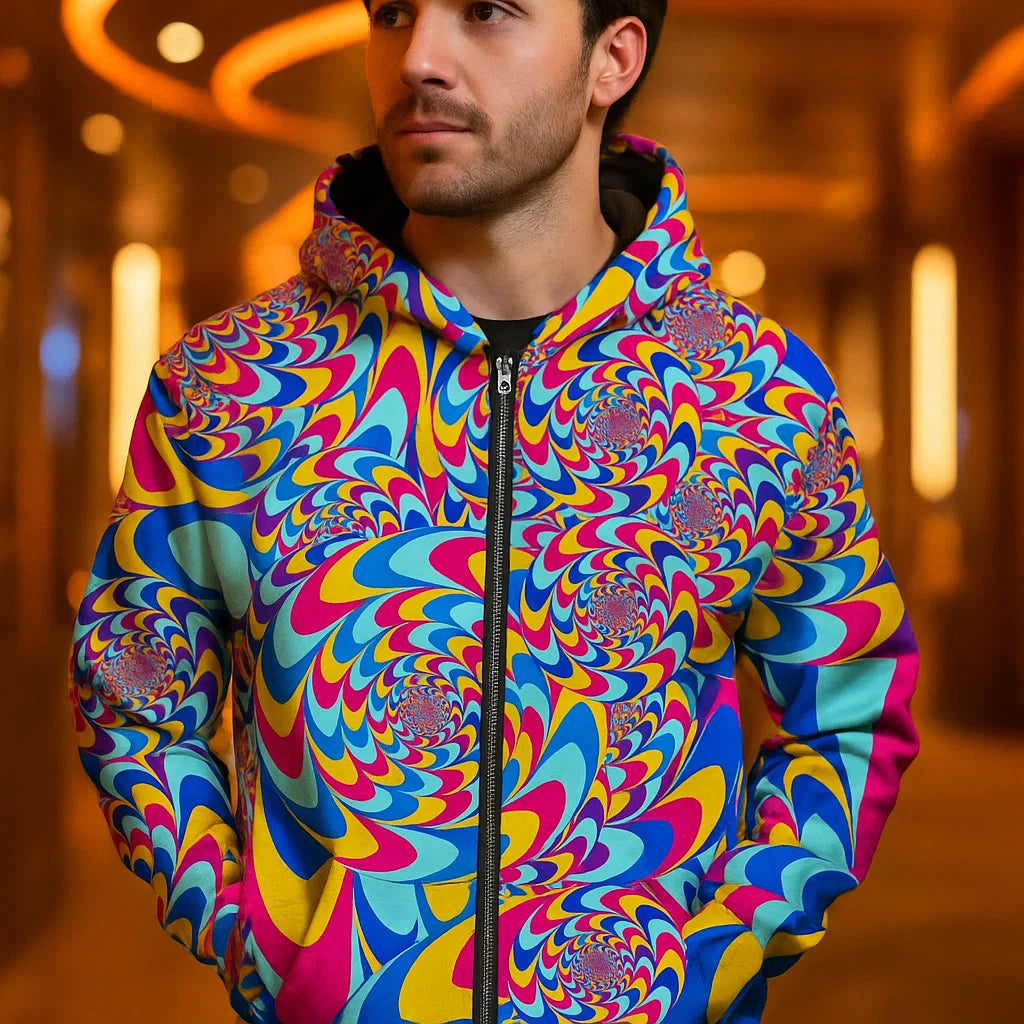 Graphic Zipper Hoodie