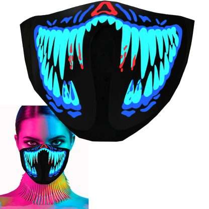 Sound-Activated LED Face Mask - Blue Teeth - Image 2