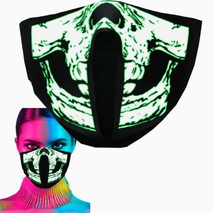 Sound-Activated LED Face Mask - Skull - Image 2