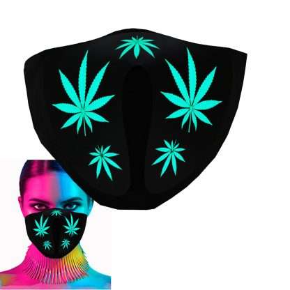 Sound-Activated LED Face Mask - Weed - Image 2