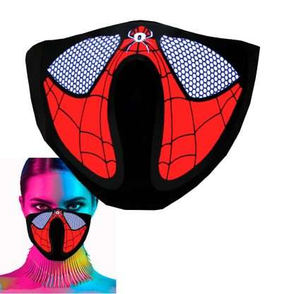 Sound-Activated LED Face Mask - Red Spider - Image 2