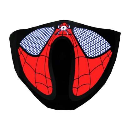 Sound-Activated LED Face Mask - Red Spider