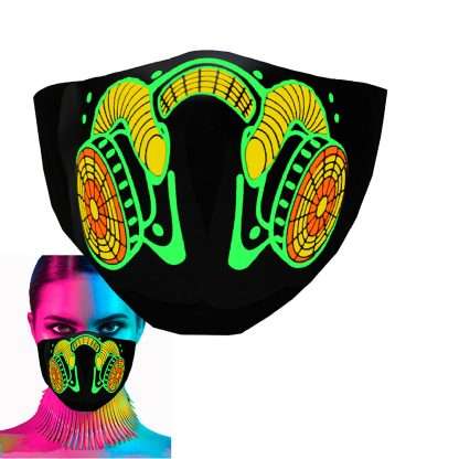 Sound-Activated LED Face Mask - Gas Mask - Image 2