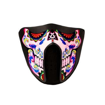 Sound-Activated LED Face Mask - Day Of The Dead