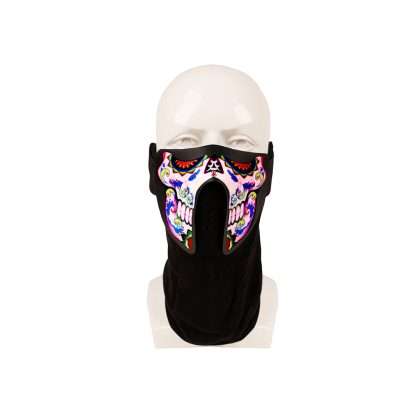 Sound-Activated LED Face Mask - Day Of The Dead - Image 3