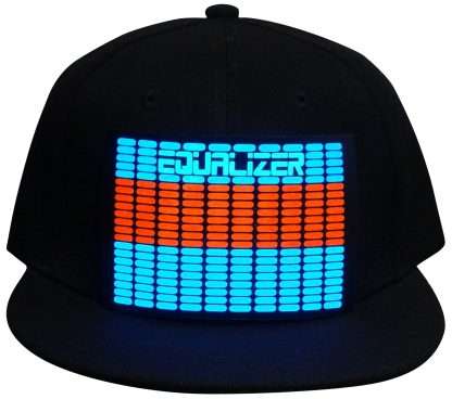 Sound-Activated LED Cap - USA Flag