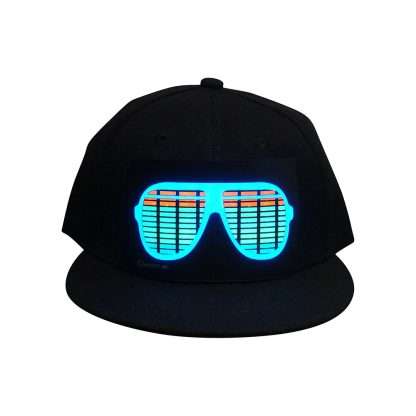 Sound-Activated LED Cap - Glasses