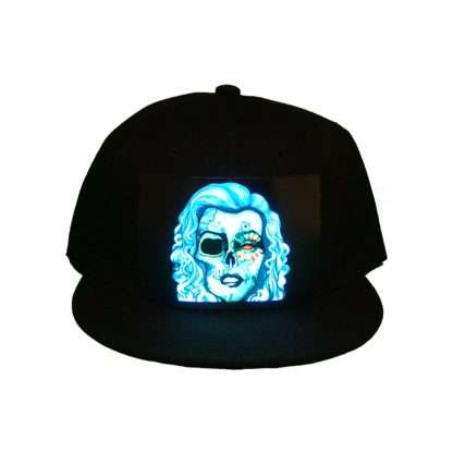 Sound-Activated LED Cap - Skull