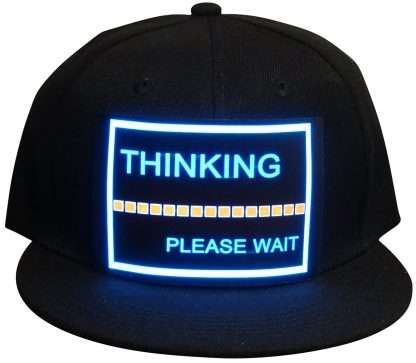 Sound-Activated LED Cap - Thinking, Please Wait